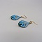Paire de boucles d'oreilles bleues avec des perles en chrysocolle