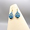 Paire de boucles d'oreilles bleues avec des perles en chrysocolle