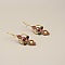 Paire de boucles d'oreilles  en micro-macram&eacute; couleur taupe 