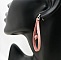 Boucles d'oreilles en cuir vieux rose sur clous en argent 925 