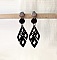boucles d'oreilles bois noyer longue