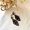 boucles d'oreilles bois géométrique