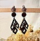 boucles d'oreilles bois et acier