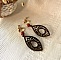 boucles d'oreilles bois artisanale