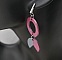Boucles d'oreilles pendantes g&eacute;om&eacute;triques en bois Fuchsia et Gris