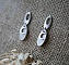 Boucles d'oreilles pendantes g&eacute;om&eacute;triques ovales blanc croissants de lune
