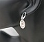 Boucles d'oreilles pendantes g&eacute;om&eacute;triques ovales blanc croissants de lune