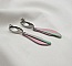 Boucles d'oreilles pendantes longueus en bois rose et vert pastel