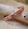 Bracelet en cuir femme rose poudr&eacute; et tiss&eacute;