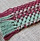 Duo de minis tapis couleurs de No&euml;l en macram&eacute; de cotons rouge et vert