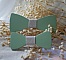 Nœuds papillon en bois vert sauge pour adulte et enfant.