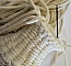 Vase en tissage de coton 3 couleurs ray&eacute;es