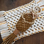 Pot en macram&eacute; &agrave; suspendre d&eacute;coration maison au naturel  