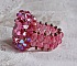 Bague Rose Royale avec des facettes et un cabochon en cristal de Swarovski