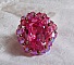Bague Rose Royale avec des facettes et un cabochon en cristal de Swarovski
