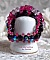 Bague Hibiscus avec des facettes et des toupies en cristal de Swarovski