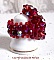 Bague artisanale en cristal Swarovski pourpre et rose.
