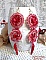 BO Coralie brod&eacute;es avec des pierres de gemme : le Corail en forme de piments et des perles rondes brod&eacute;es avec des rocailles Rouges et Saumon. Le tout est mont&eacute; sur des crochets d'oreilles Gold Filled