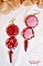 BO Coralie brod&eacute;es avec des pierres de gemme : le Corail en forme de piments et des perles rondes brod&eacute;es avec des rocailles Rouges et Saumon. Le tout est mont&eacute; sur des crochets d'oreilles Gold Filled