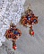 BO Chic Boho Ethnique Les R&ecirc;ves d'Acapulco, cabochons brod&eacute;es de diff&eacute;rentes perles.