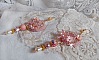 BO Quartzib'Elle brod&eacute;es avec deux Quartz rose  et de tr&egrave;s belles perles