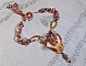 Collier Chic Boho Ethnique Les R&ecirc;ves d'Acapulco, brod&eacute; avec des Cristaux de Swarovski et cuir.