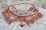 Plastron Rose Eternelle brod&eacute; avec des pierres semi-pr&eacute;cieuse et pleins de perles diverses de qualit&eacute;
