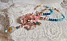 Collier Boh&ecirc;me avec de beaux cristaux de Swarovski, des perles rondes et des rocailles