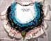 Collier plastron Ville du Soir en Carousel brod&eacute; avec des Cristaux de Swarovski