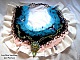 Collier plastron Ville du Soir en Carousel brod&eacute; avec des Cristaux de Swarovski