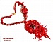 Plastron pendentif Coralie brod&eacute; avec des pierres semi-pr&eacute;cieuses en abondance.
