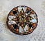 Bague Amber Romance avec cristaux : navettes Jet, Poires Cristal et perles rondes nacr&eacute;es sur une bague couleur Bronze. Les cristaux sont orn&eacute;s de perles magiques et rocailles, un style Am&eacute;rindien