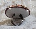 Bague Amber Romance avec cristaux : navettes Jet, Poires Cristal et perles rondes nacr&eacute;es sur une bague couleur Bronze. Les cristaux sont orn&eacute;s de perles magiques et rocailles, un style Am&eacute;rindien