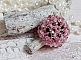 Bague Anémone en perles Swarovski roses et noires.