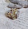 Bague Aurore en cristaux Swarovski jonquille et perles dorées.