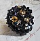 Bague Boule Frou-Frou avec des perles nacr&eacute;es, facettes et des cristaux de Swarovski 
