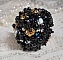 Bague Boule Frou-Frou avec des perles nacr&eacute;es, facettes et des cristaux de Swarovski 