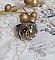 Bague Clochy mont&eacute;e avec breloques m&eacute;tal, cabochons Cristal Swarovski et perles r&eacute;sine