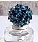 Bague Belle de Nuit avec des facettes et des toupies en cristal de Swarovski