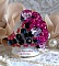 Bague Hibiscus avec des facettes et des toupies en cristal de Swarovski