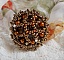 Bague Harmony Ambre brod&eacute;e avec des cristaux de Swarovski et de tr&egrave;s belles perles