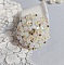 Bague Crystal mont&eacute;e avec facettes de boh&egrave;me en verre, rocailles et perles Cristal Swarovski.