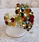 Bague Proven&ccedil;al avec des Cristaux de Swarovski et perles de boh&ecirc;me