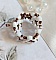 Bague Horizon mont&eacute;e avec des facettes en verre de boh&egrave;me et des rocailles en verre. Un beau duo de couleurs Blanc et Bronze pour un style contemporain
