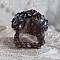 Bague Long Brown Picasso Ethnique mont&eacute;e avec des toupies en cristal, facettes de boh&egrave;me en verre et rocailles