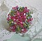 Bague Miss Lady mont&eacute;e avec une superposition de toupies en Cristal de qualit&eacute; AB, facettes de boh&egrave;me de m&ecirc;me qualit&eacute; et rocailles. L&rsquo;ensemble sont de deux couleurs : le Rose et le Vert. El&eacute;gance