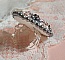 Bague Pampilles Rose et Grise avec des navettes et perles nacr&eacute;es en cristal de Swarovski