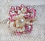 Bague D&eacute;tente avec des perles nacr&eacute;es de Swarovski