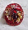 Bague Printemps Color&eacute; brod&eacute;e avec des Cristaux de Swarovski, des perles rondes nacr&eacute;es, un c&ocirc;ne filigran&eacute;e et des rocailles