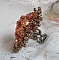 Bague Soufle d'Automne Ethnique avec un cabochon topaz vintage